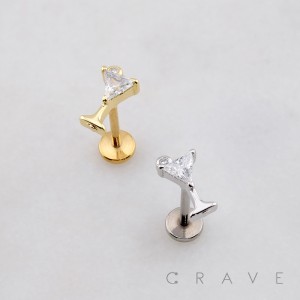 HAVE A COCKTAIL DRINK CZ STUD THREADLESS (PUSH IN) 316L SURGICAL STEEL LABRET SET